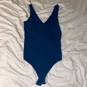 Abercrombie & Fitch Women's Seamless Fabric Bodysuit Teal - Size Large!